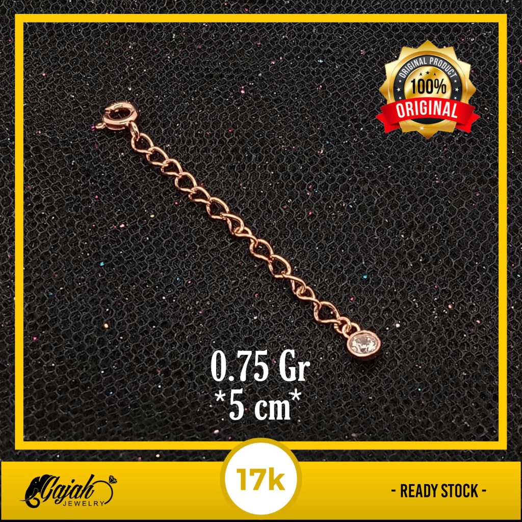 Sambungan kalung emas 17k - 0.75 gr kadar 750 - 4324