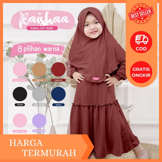 Yumna Kids Gamis Anak Perempuan Terbaru Usia 10-12 Tahun//Baju Anak Perempuan Lebaran 2023 Terbaru/D