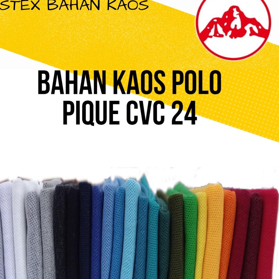 ♧ Pique/Lacoste CVC 24s per KG | Bahan Kain Kaos Polo /Kaos Krah ➩