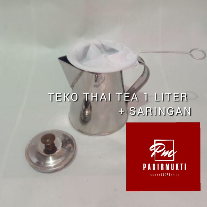 Best Seller Teko Thai Tea 1 Liter/Teko Corong Pendek/Teko Teh Tarik/Teko Stainless