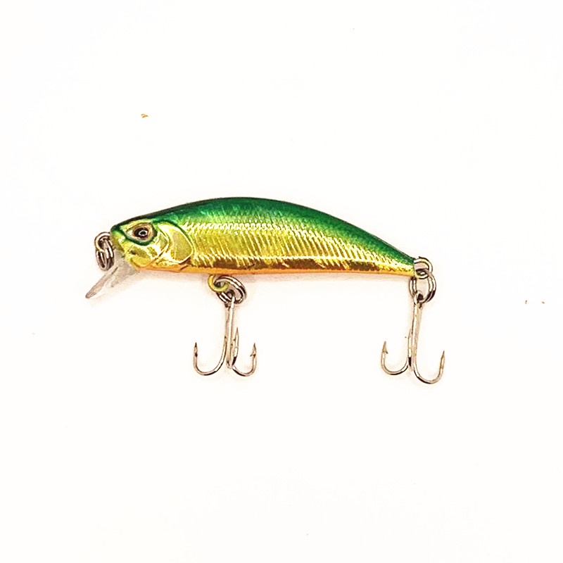 1 Pcs Baru Ikan Kecil Memancing Umpan 5 cm 5g Tenggelam Crankbaits Hooks Ikan Kecil Bass Umpan Engkol Wobbler Ikan Kecil Bass Tackle