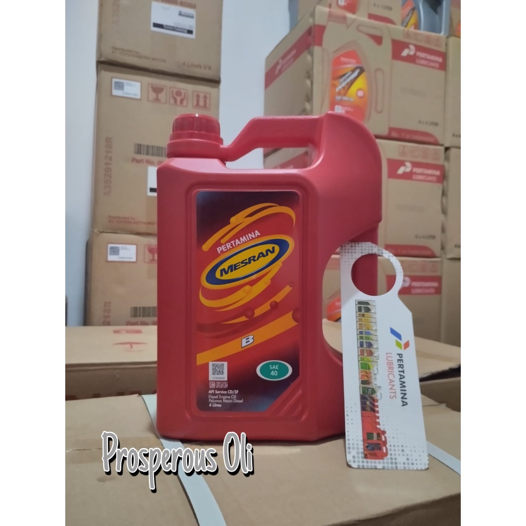 Oli Mesran B40 Galon 4 Liter (4000ml) - Oli Pertamina - Oli Mesin Diesel | Oli Diesel / Pelumas Mesi