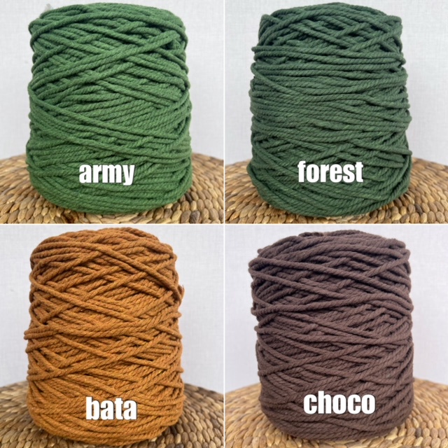 Tali macrame warna cotton rope 4mm 1KG part I