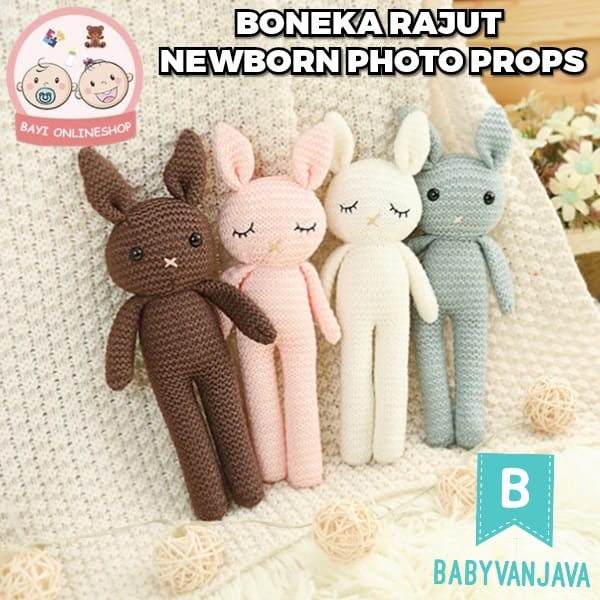 (ABB) Boneka Rajut Properti Foto Bayi Newborn Premium Import Perlengkapan Bayi - Bayi Online Shop