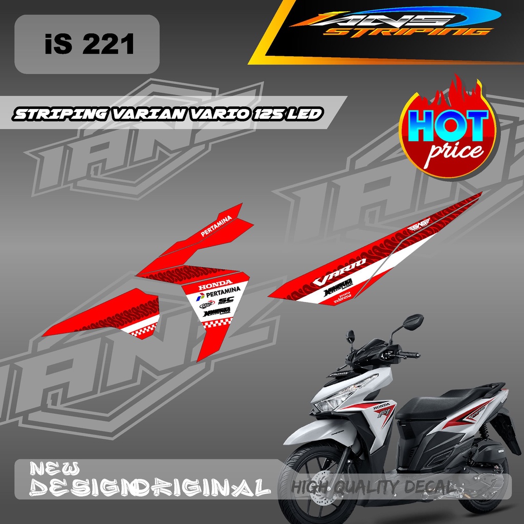 STIKER VARIO 125 LED KONSEP MOTOGP MANDALIKA / STIKER KONSPE MANDALIKA HONDA VARIO 125 LED / STIKER KERETA VARIO 125 LED IS221