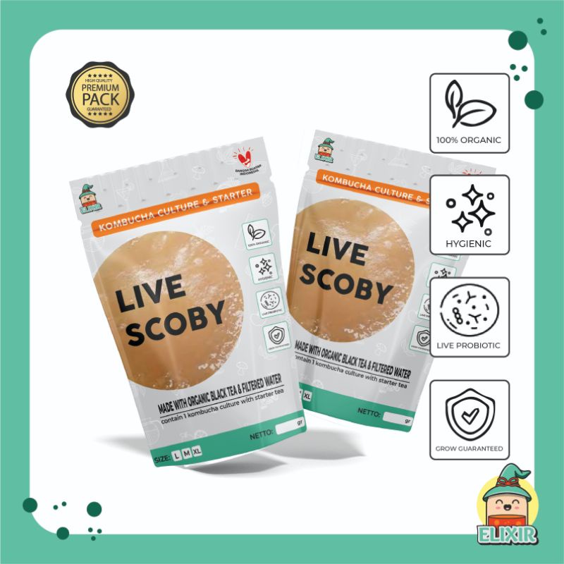 

[Ready Stock] ELIXIR Live Scoby Kombucha Culture and Starter