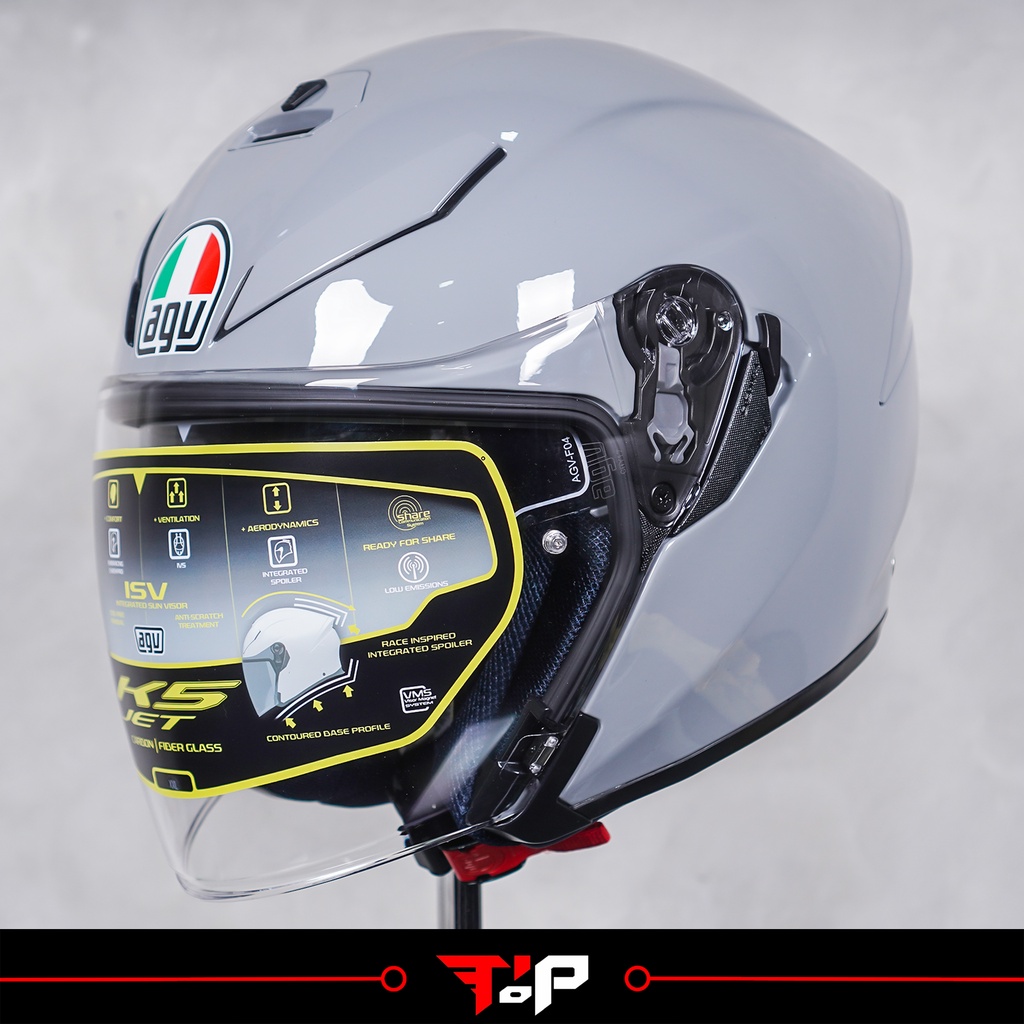 AGV K5 JET NARDO GRAY HELM HALF FACE