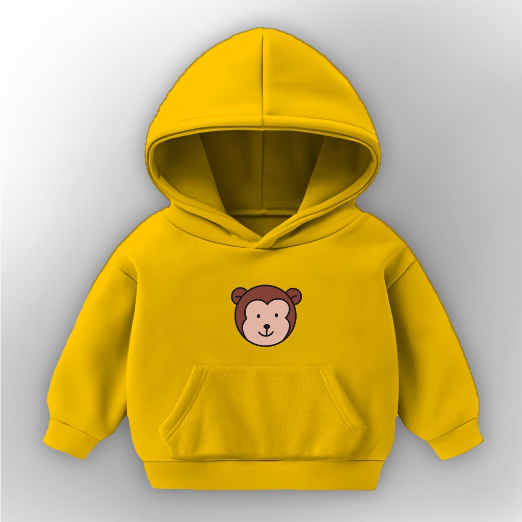 Hoodie Anak Gambar Monyet Untuk Usia 1-6 Tahun