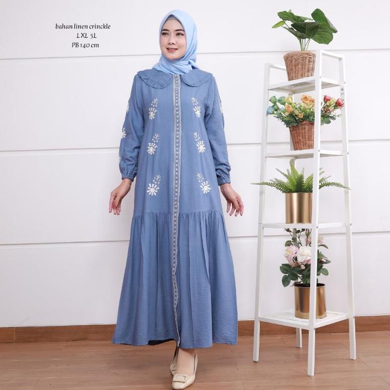 Terbaru COD  Gamis lesti gamis  mewah gamis bordir premium gamis terbaru 2022/gamis wanita dewasa Mu