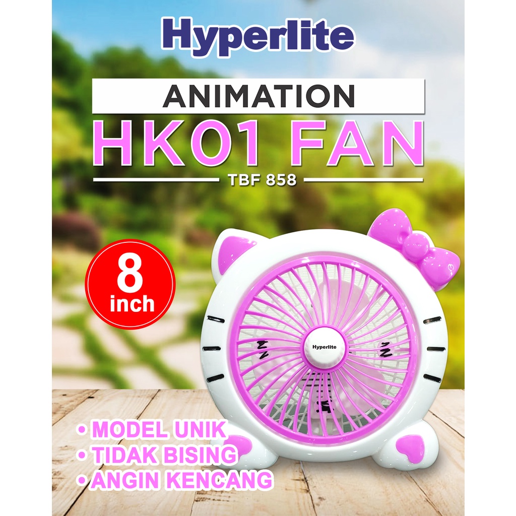 HYPERLITE KIPAS ANGIN MEJA DUDUK KARAKTER ANIMATION CHARACTER ANIMASI HELLO KITTY DORAEMON IRON MAN MINION MICKEY MOUSE DESK FAN 8 INCH  8&quot; KIPAS MURAH BEST SELLER