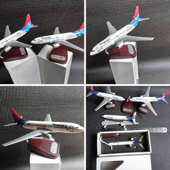 Miniatur Diecast Pesawat Boeing 737-300 Sky Buat Koleksi-Pajangan