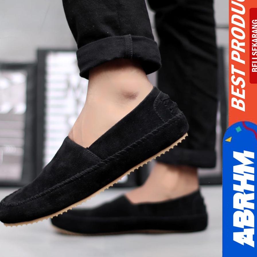 ✽ ABRHM x HUNICI - Sepatu Slip On Pria Sepatu Casual Pria Sepatu Kulit Syntetic Pria Sepatu Original