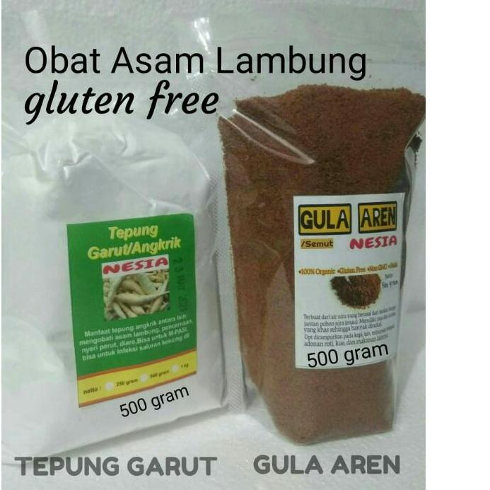 

♗ (READY) Paket Tepung garut dan Gula Aren 500 gr dan 500 gr ♥