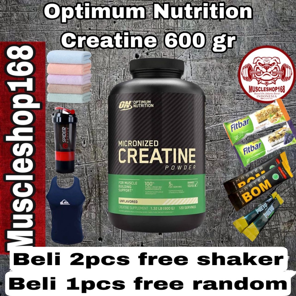 ON Creatine 300 gr 60 serv 600 gr 120 serv Powder Optimun Nutrition Creatine