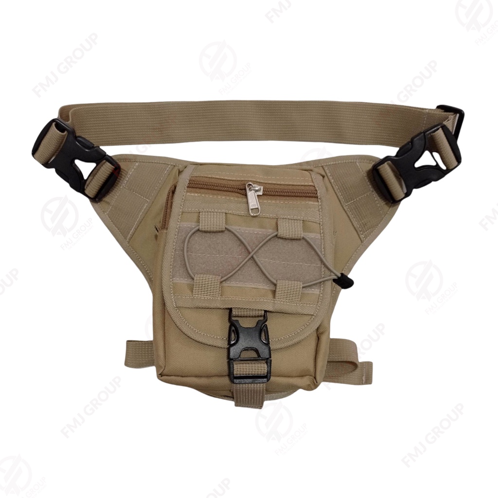 Tas Selempang Pinggang Tas Paha Waist Bag / Tas Pinggang Krem