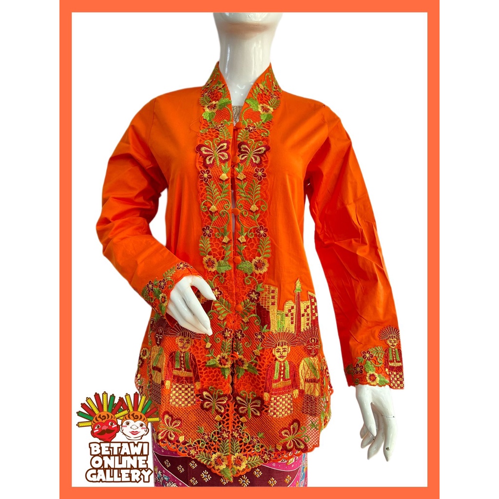 Kebaya Bordir Betawi / Kebaya Bordir Motif Ondel / Kebaya Bordir