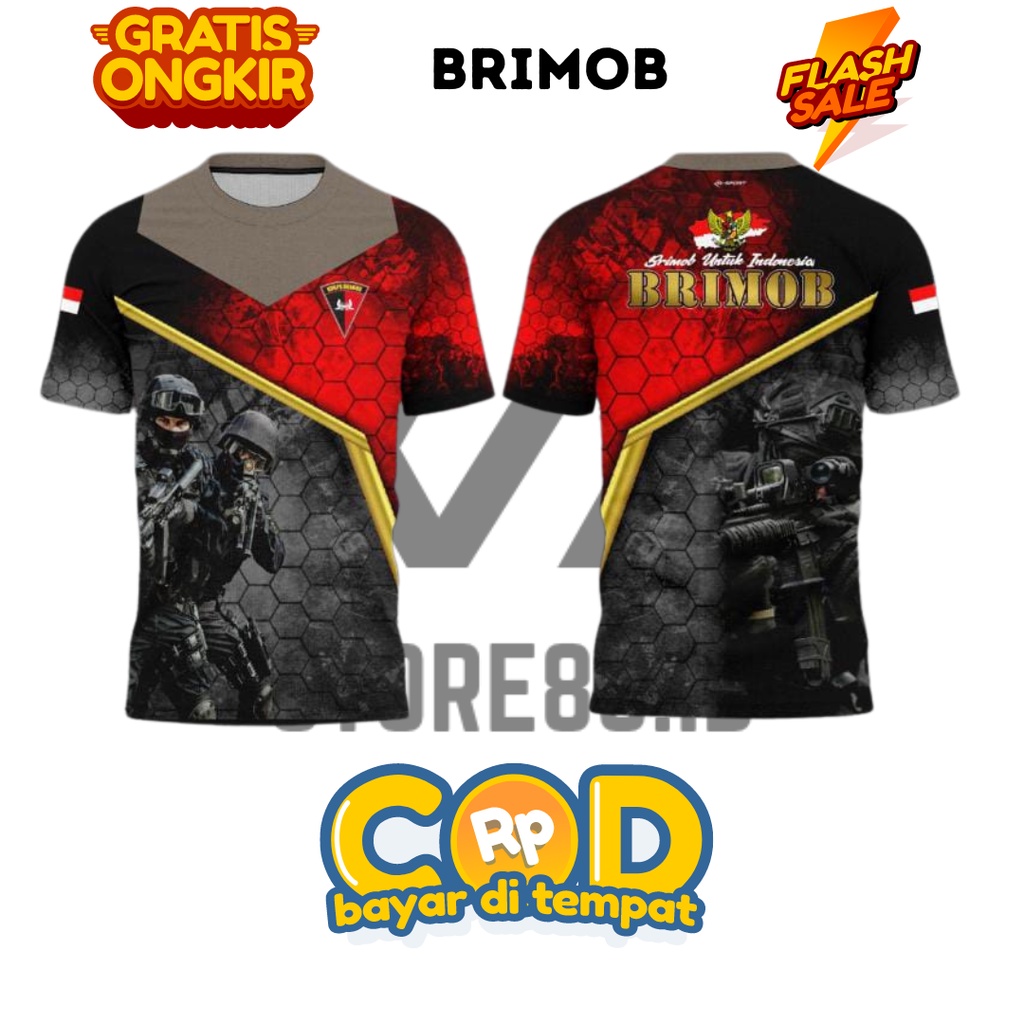 JERSEY BRIMOB 333 FULLPRINT SUBLIME / KAOS BRIMOB DRIFIT / JERSEY BRIMOB / FULL PRINTING