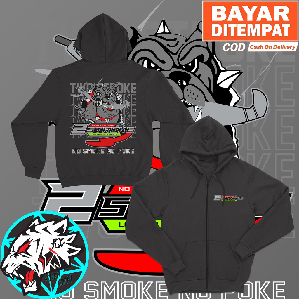 JAKET ZIPPER 2STROKE PITBULL TWO STROKE NO SMOKE BIG SIZE JUMBO JAKET 2 STROKE COWOK CEWEK