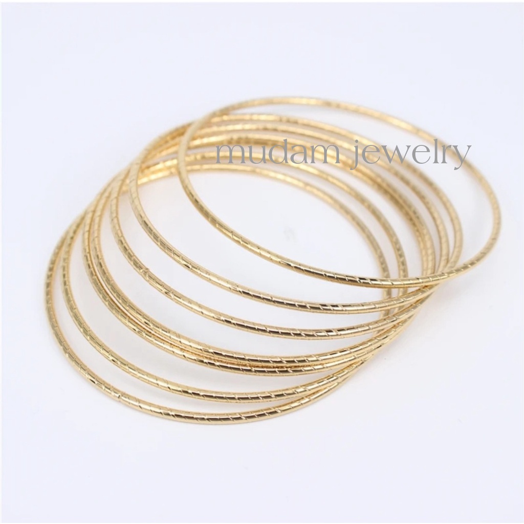 Gelang Keroncong Ulir Titanium 1 pcs, 2, pcs, 3 pcs dan 7 pcs