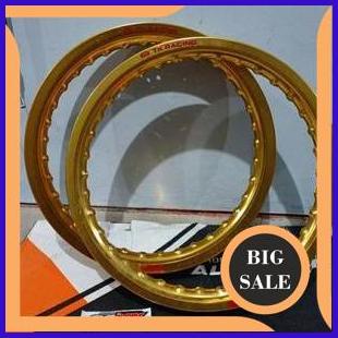parts VELG PELAK TK RACING BRIGHT ORIGINAL ASLI 140 160 RING 14 SET DEPAN BELAKANG WARNA GOLD BARANG