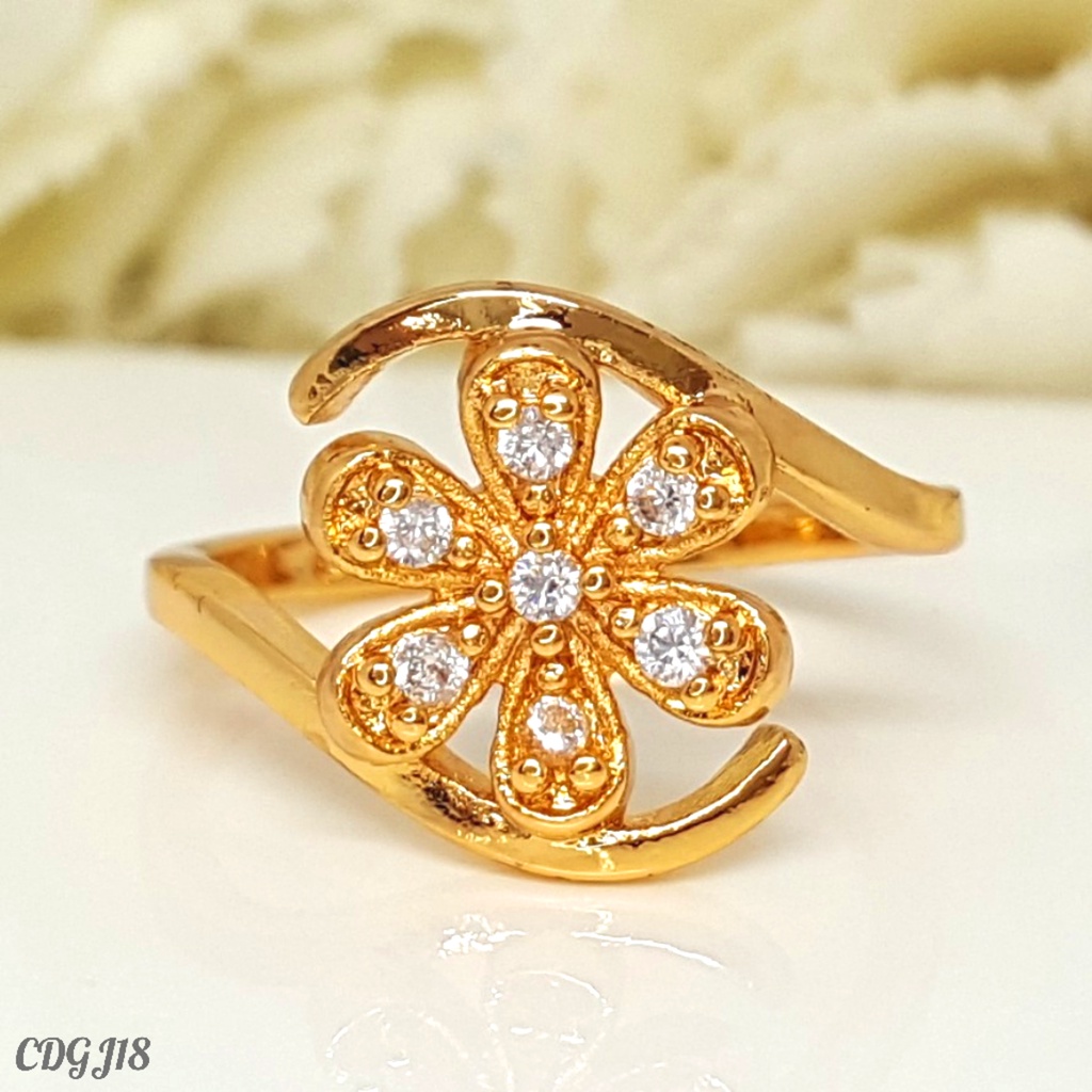 PGX Cincin Xuping Wanita Perhiasan Lapis Emas Aksesoris Fashion Premium - Z284