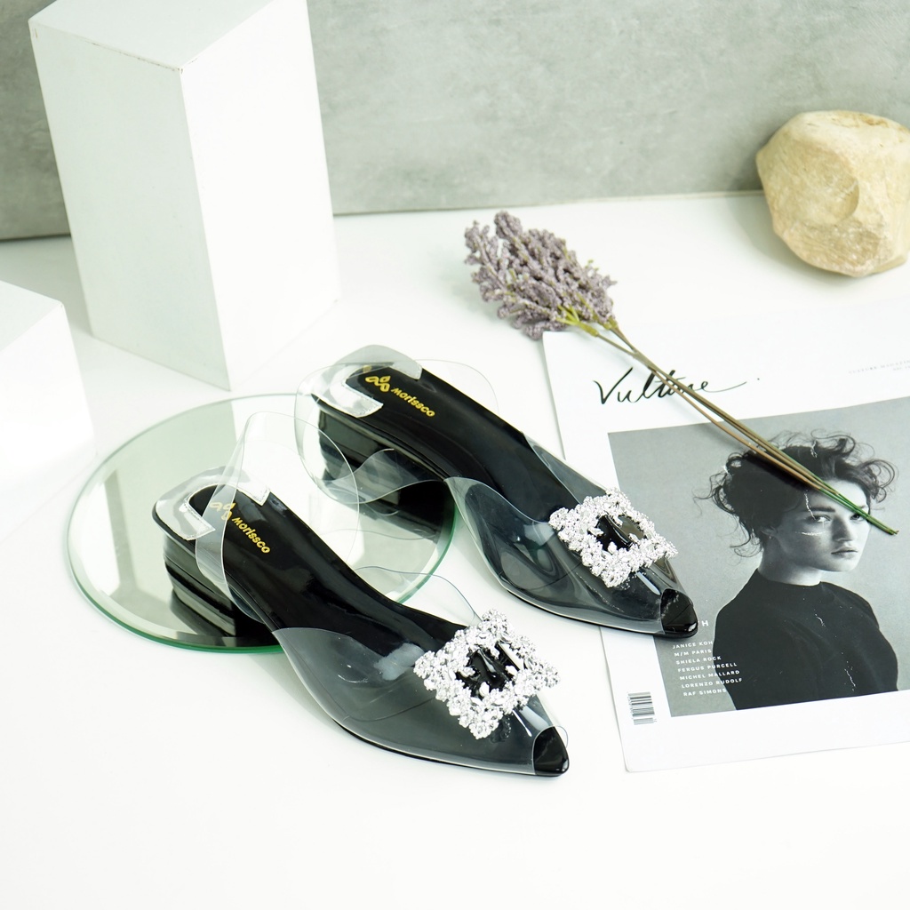 Sandal Wanita Adelia Heels Mika 3CM B-CK 03