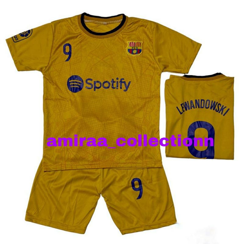 SETELAN BAJU BOLA BARCA  TOSKA ANAK TERBARU  / SET BAJU BOLA ANAK LAKI LAKI TERMURAH