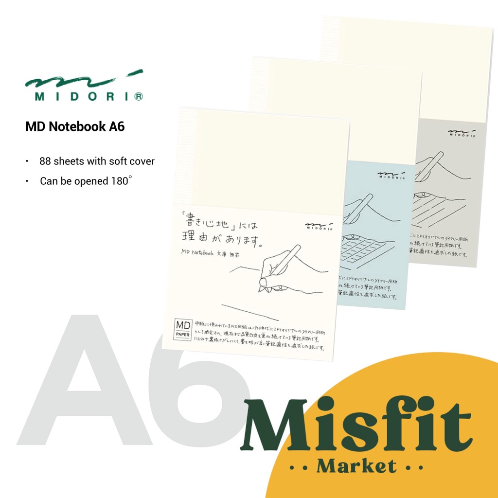 

MIDORI MD Notebook A6 Buku Catatan Jurnal Diary