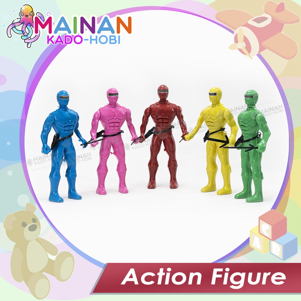 SET MAINAN ANAK ACTION FIGURE SUPERHERO ROBOT POWER RANGERS