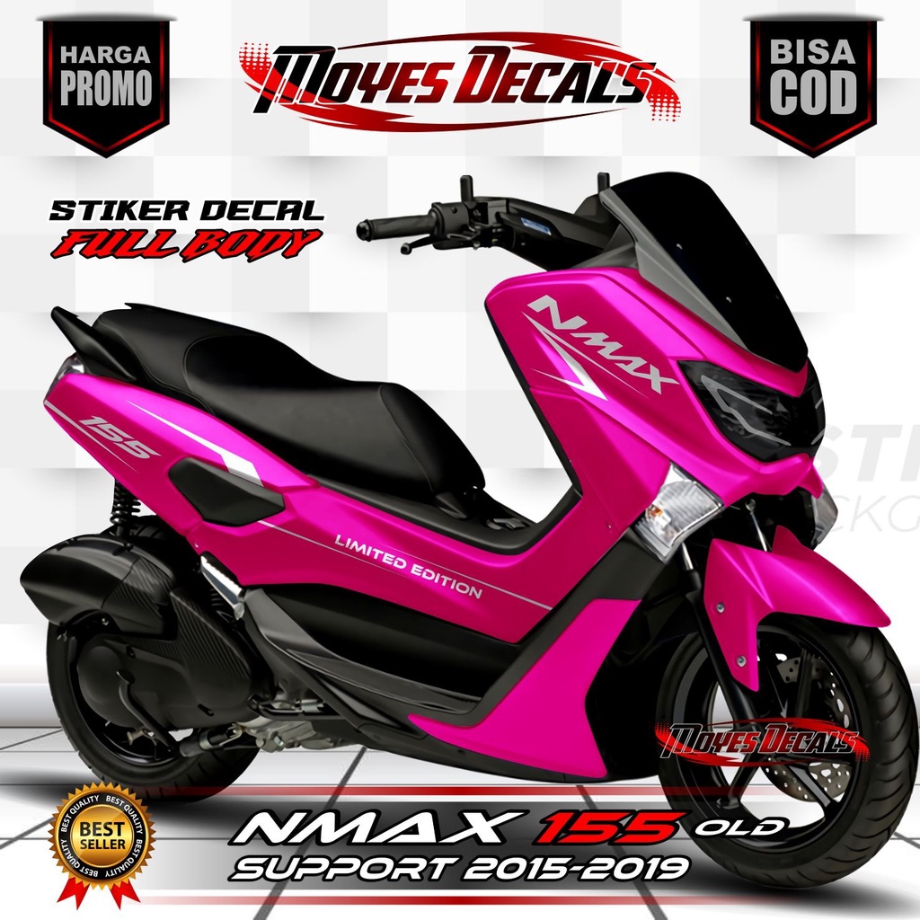 ⭐⭐⭐⭐⭐Decal Variasi Nmax 155 Old 2015-2019  Full Body Motif Limitide Edition Polos  Warna Merah
