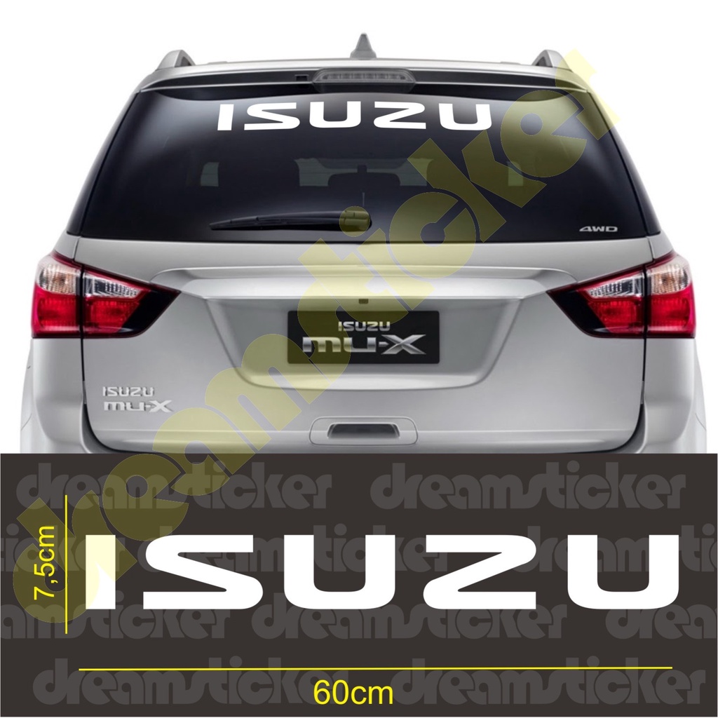 Sticker Stiker Mobil Isuzu Kaca Belakang
