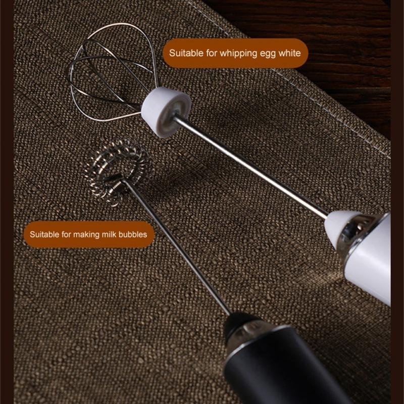 Hand Mixer Mini 2 in 1 Pengocok Telur Whisk Milk Frother - HM23 - White