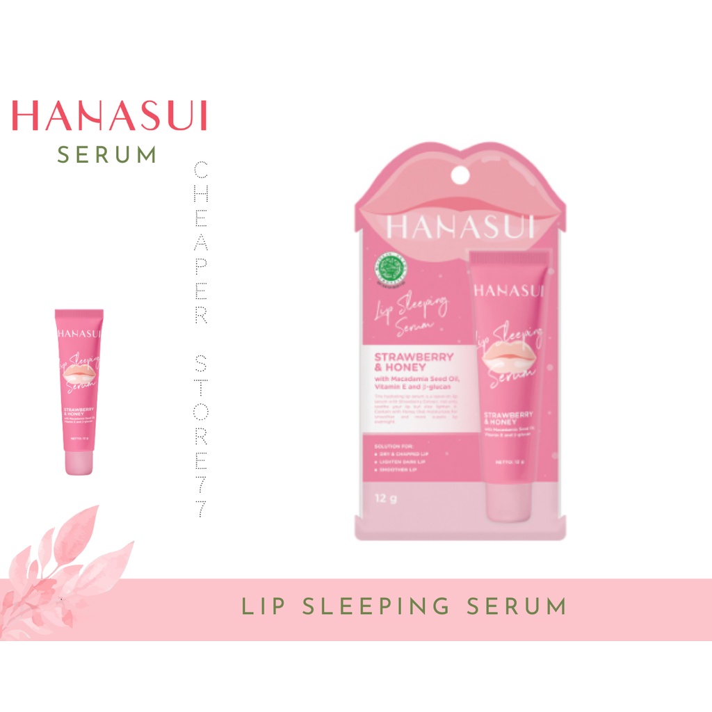 HANASUI - LIP SLEEPING SERUM STRAWBERRY &amp; HONEY 12 gr