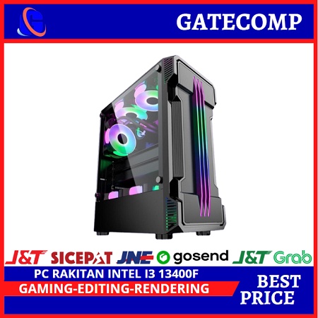 PC RAKITAN I3 13400F LGA 1700 GEN 13 ( VGA GTX 1050TI / GTX 1650 )OFFICE - GAMING - DESIGN