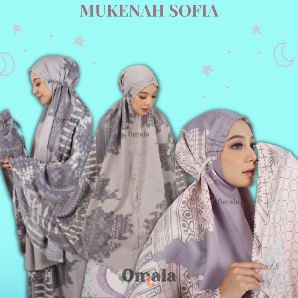 (OMALA) Mukenah Sofia - Mukenah Maxmara Premium - Mukenah Motif - Mukenah Lasercut - Mukenah Dewasa