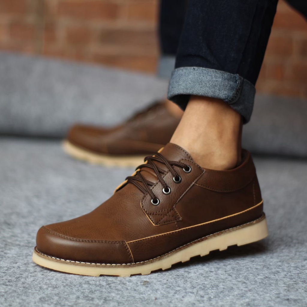 BURAY X SEPATU FORMAL PRIA DEWASA KULIT ASLI ORIGINAL PREMIUM CASUAL KASUAL PANTOFEL PRIA FASHION KERJA KANTOR GURU PNS DOSEN SANTAI NYAMAN ||  SEPATU BOOT LOW PRIA KULIT FASHION TRANDY BERKUALITAS