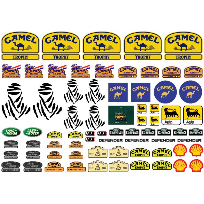 Sticker RC Adventure Offroad Skala 1/12 dan 1/16 Bahan Vinyl Ukuran A5 Camel Thropy Series