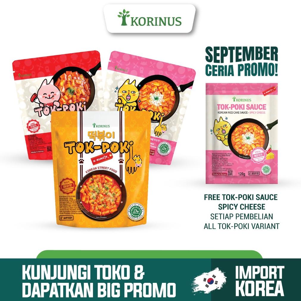 

Terlaku.../ PROMO PAKET LENGKAP FREE SAUCE CHEESE Korinus K - Bunsik Tokpoki Spicy, Spicy Cheese, dan Mild Instant Tteokbokki/Tokpoki Pedas/Halal MUI