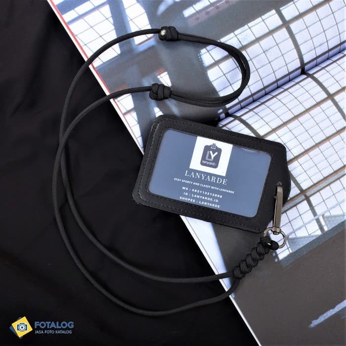 

4157 Lanyard Fishtail Name Tag Id Card Holder Tali Leher Tempat Kartu Star Seller
