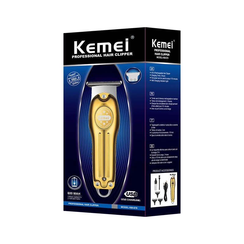 ALAT CUKUR RAMBUT PORTABLE KEMEI KM-679 HAIR CLIPPER PROFESIONAL BERGARANSI RESMI