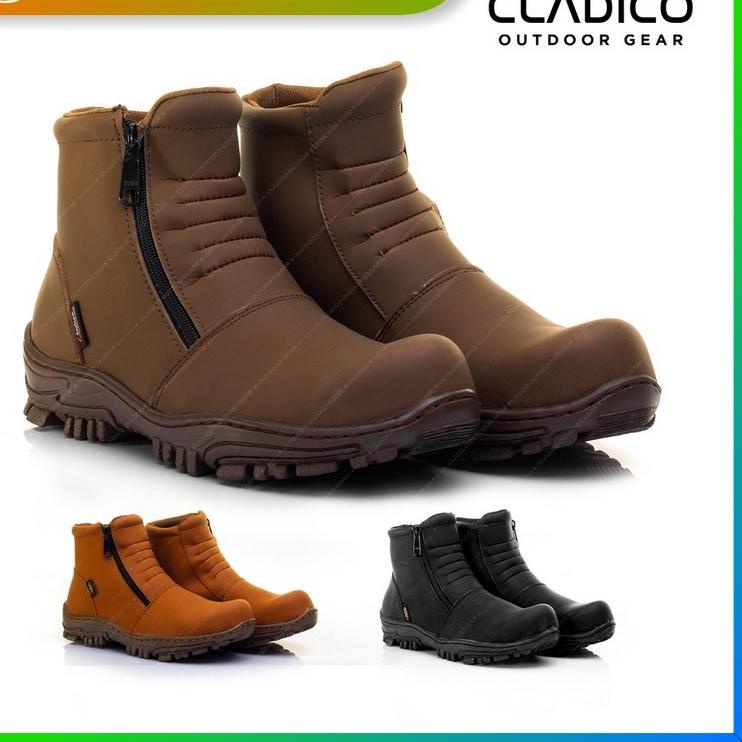 ☻ Sepatu Sefty Pria Ujung Besi Original | Septi kerja proyek | Septy murah | Safety tanpa tali Cladi