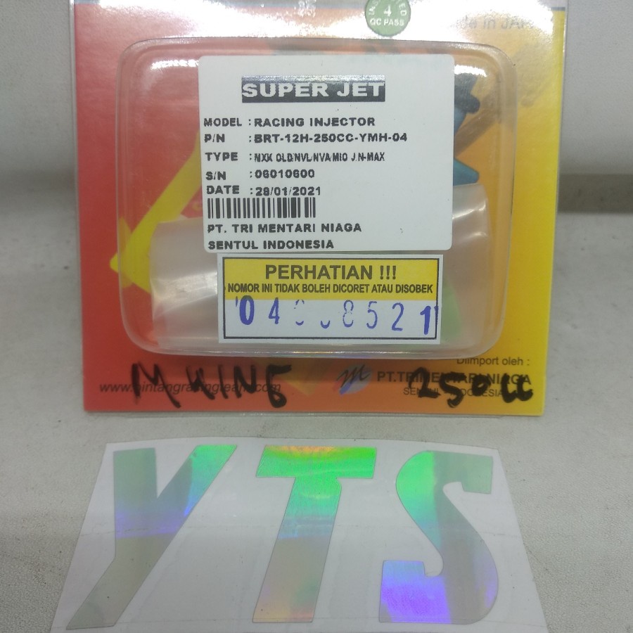 INJECTOR BRT MX/NVL/NVA/MIO-J/NMAX 150cc 180cc 200cc 250cc (8 12 HOLE)