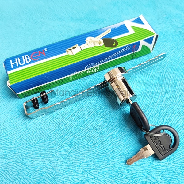 Kunci Etalase Kaca Gergaji HUBEN HL140 HL 140 140mm - Kunci Gerigi Etalase Lemari Kaca