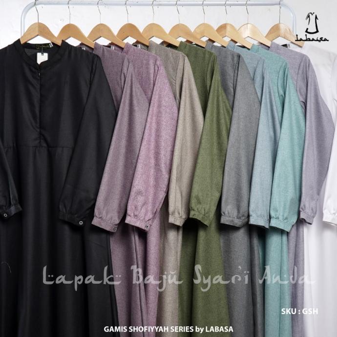 Gamis Katun Madina Polos Basic Shofiyyah Series - LABASA ORI |