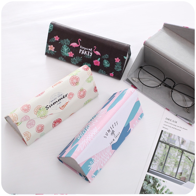 FYGALERY HL0077 Kotak Kacamata Lipat Motif Lucu HardCase Kacamata Box