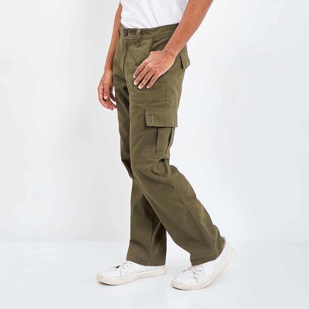 Pluviophile - Long Cargopants celana cargo panjang reguler - Green Army