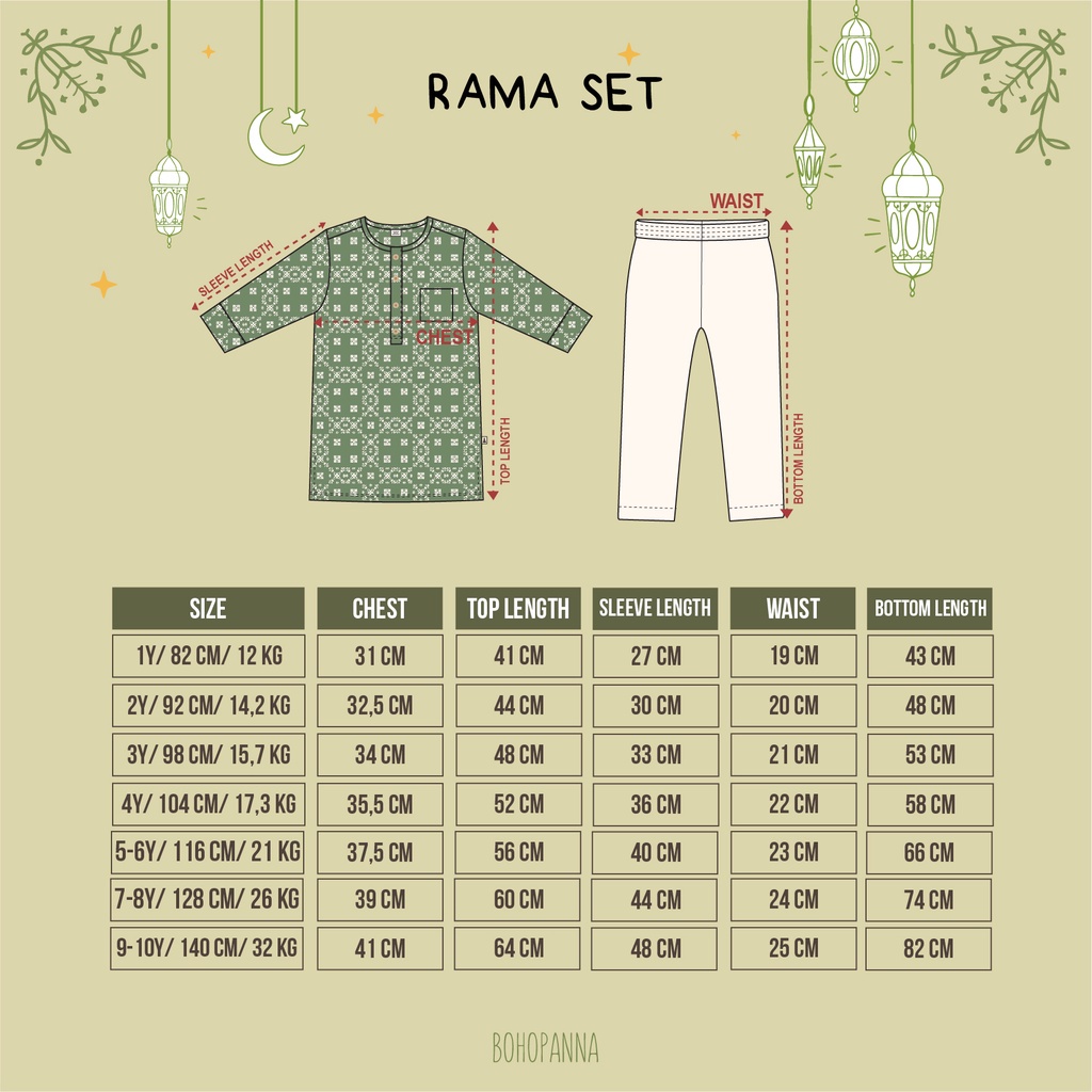 BOHOPANNA - RAYA COLLECTION - RAMA SET