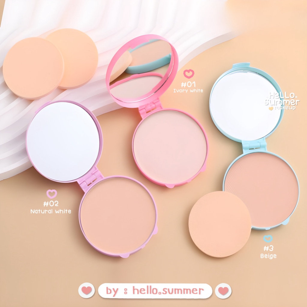 FROZEN Pressed Mineral Powder Make Up Bedak Padat Two Way Cake Matte Finish Oil Control 10gr