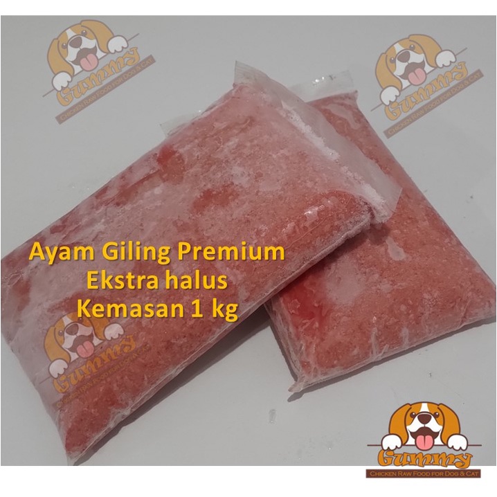 RAWFOOD rawfood ayam giling premium extra halus pakan anjing kucing packing 1 kg