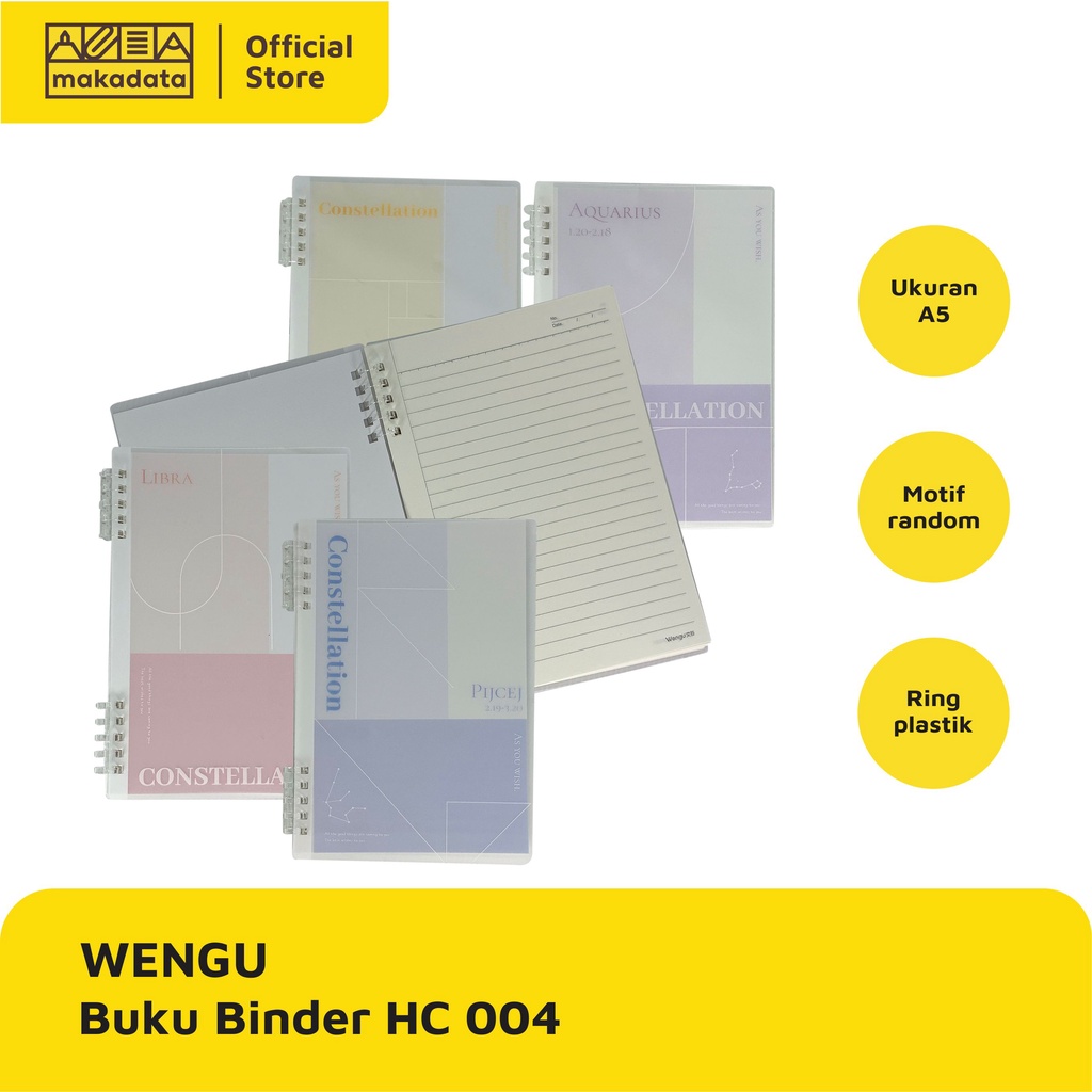 

BUKU BINDER NOTE A5 WENGU HC-004 (1PCS) MURAH
